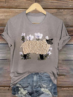 Vintage Farm Animal Art Print T-shirt