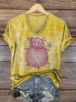 Vintage Farm Animal Art Print T-shirt