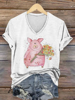 Vintage Farm Animal Art Print T-shirt