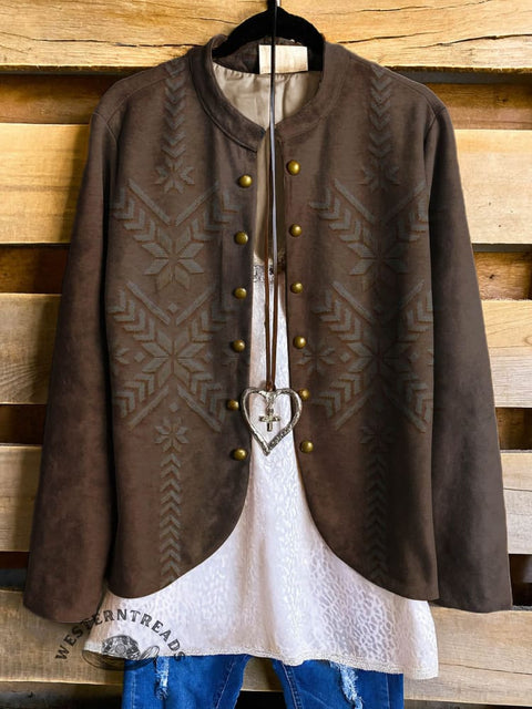 Aztec Print Women's Print Casual Jacket