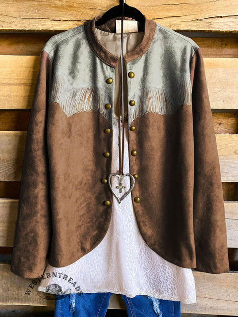 Western Style Women's Print Casual Jacket