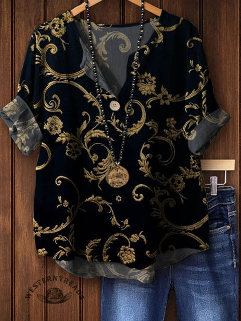 Women's Casual Cotton Linen Shirt