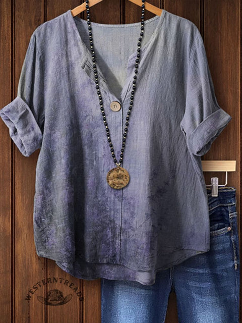 Women's Casual Cotton Linen Shirt