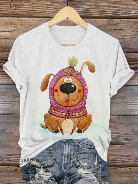 Retro Art Print Casual T-shirt