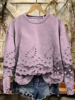 Vintage Classic Simple Art Print Casual Cotton Sweatshirt