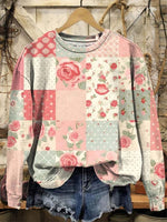 Vintage Fall Art Print Casual Cotton Sweatshirt
