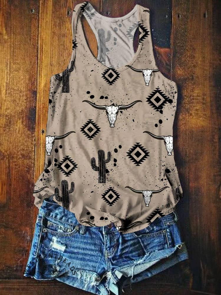 Women's Classic West Print Tank Top