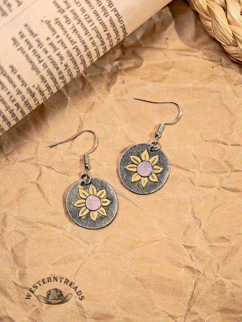 Retro Sunflower Women's Earrings