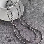 Grey Pearl Long Necklace