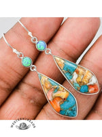 Women's retro colorful glaze drop earrings