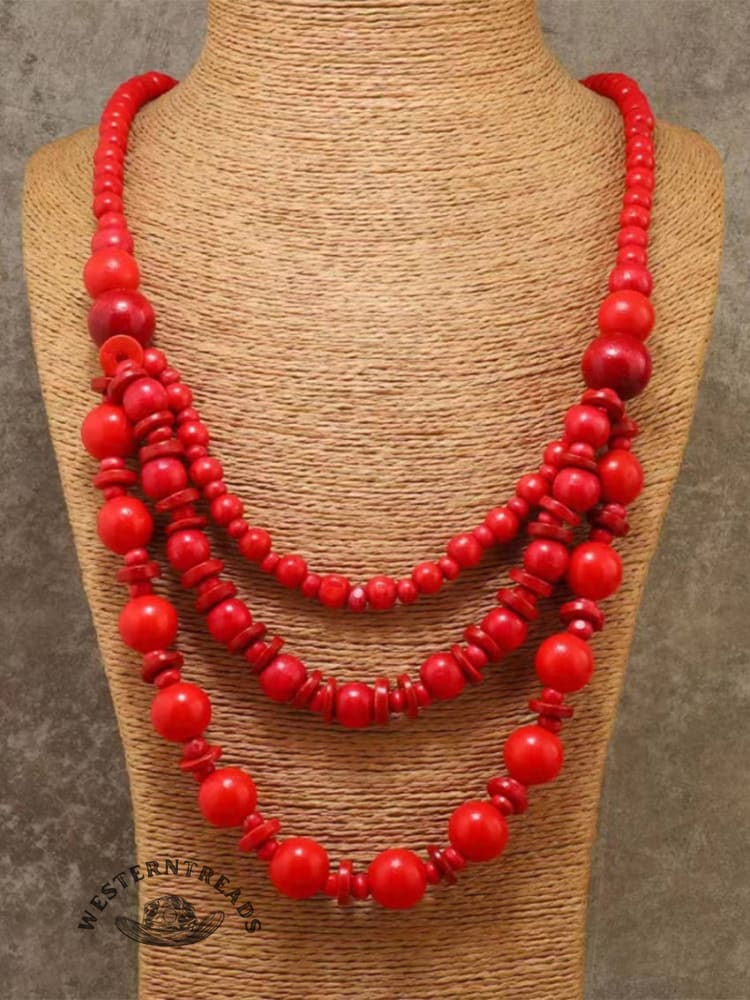 Bohemian Vintage Beaded Long Necklace