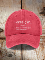 Horse Girl Printed Unisex Hat