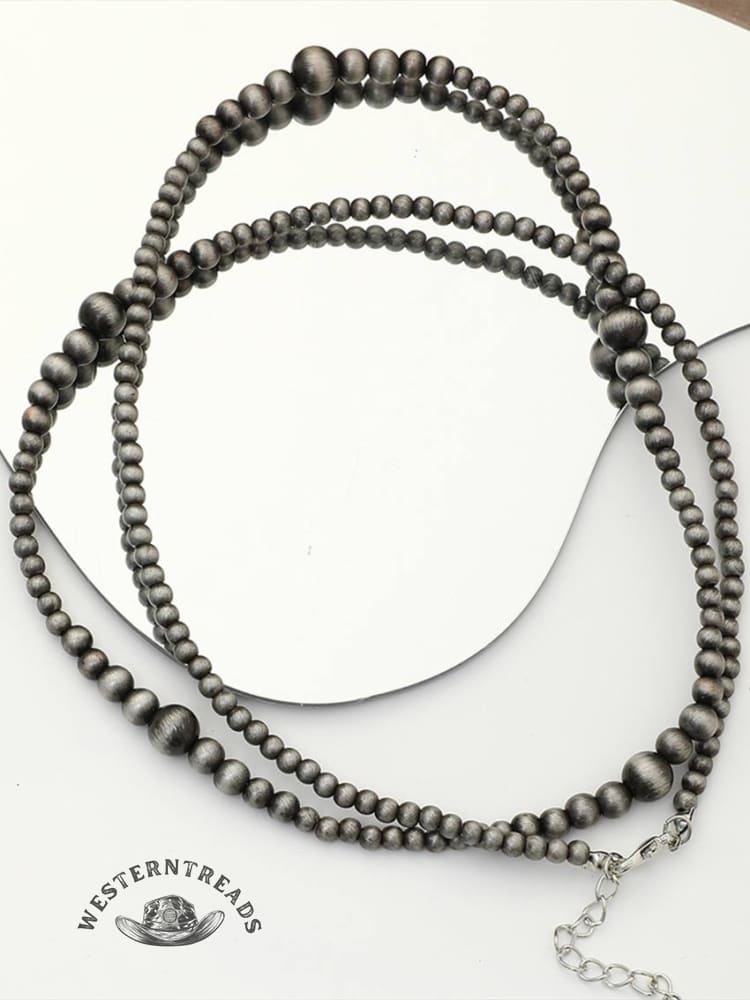 Vintage Ethnic Beaded Necklace Long Necklace