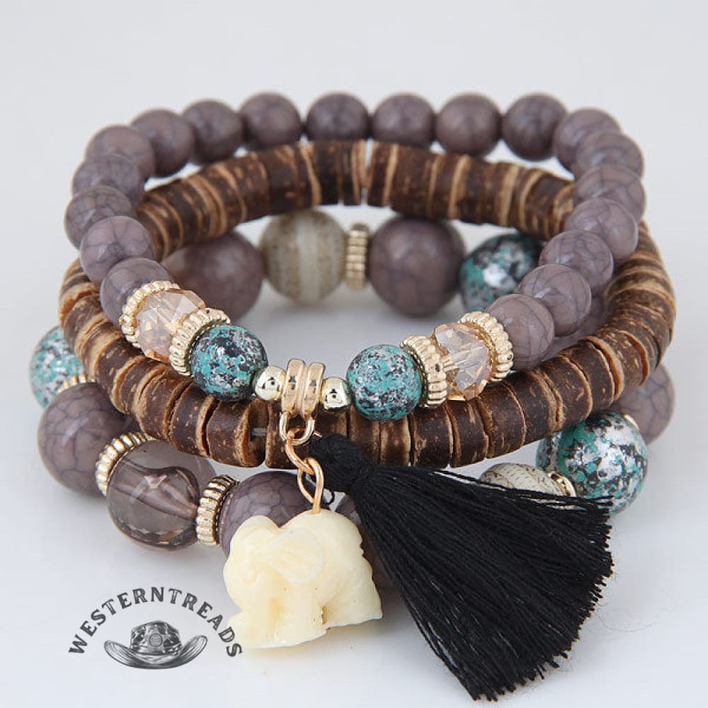 Beaded Boho Tassel Bracelet