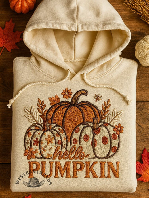 Women's Autumn Pumpkin Print Sweatshirt
