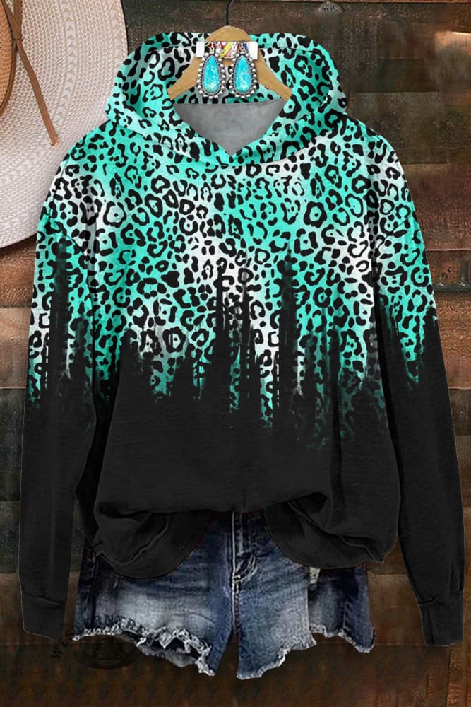 Fresh Leopard Print Sweatshirt Hoodie