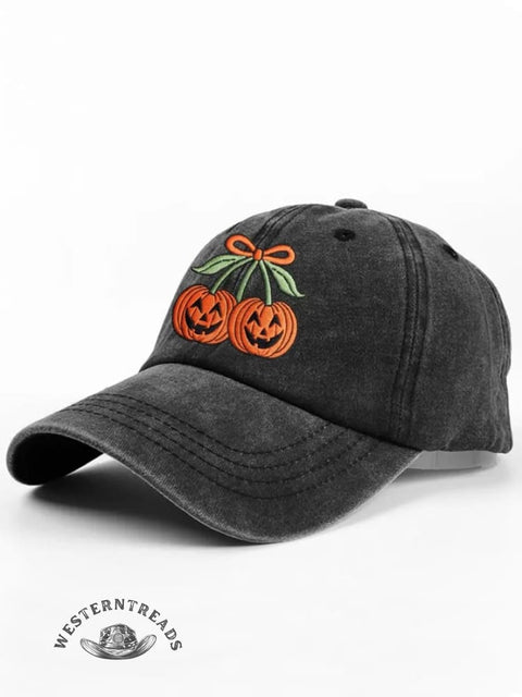 Unisex Pumpkin Print Baseball Cap