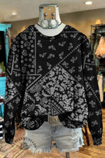 Unique Floral Print Sweatshirt