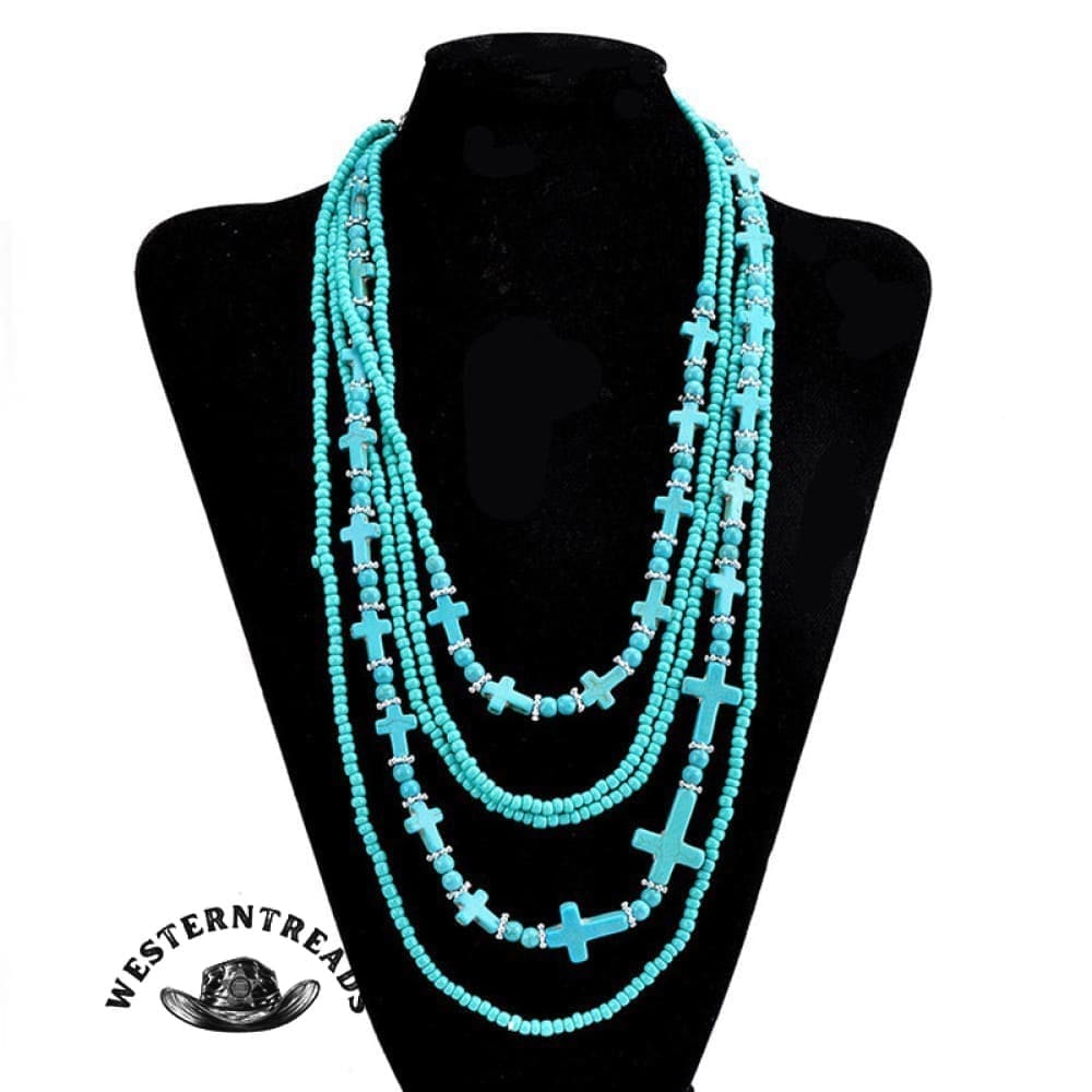 Turquoise Flower Pendant Alloy Accessories