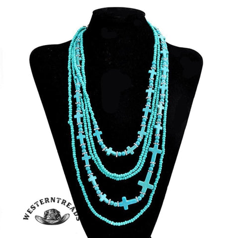 Very popular ✨Turquoise Flower Pendant Alloy Necklace