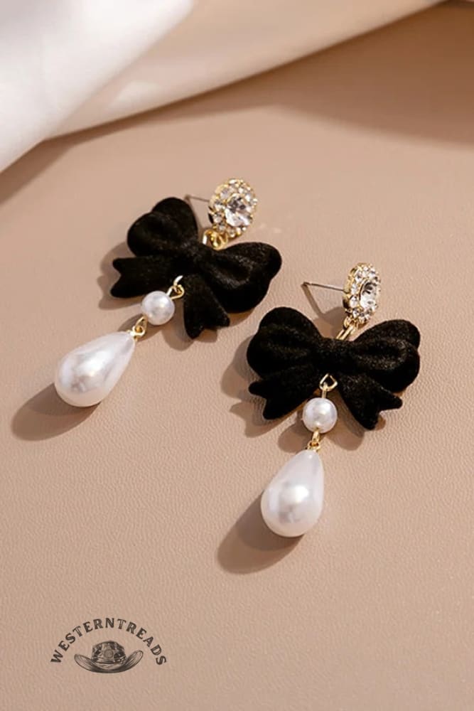 Vintage Christmas Bow Earrings