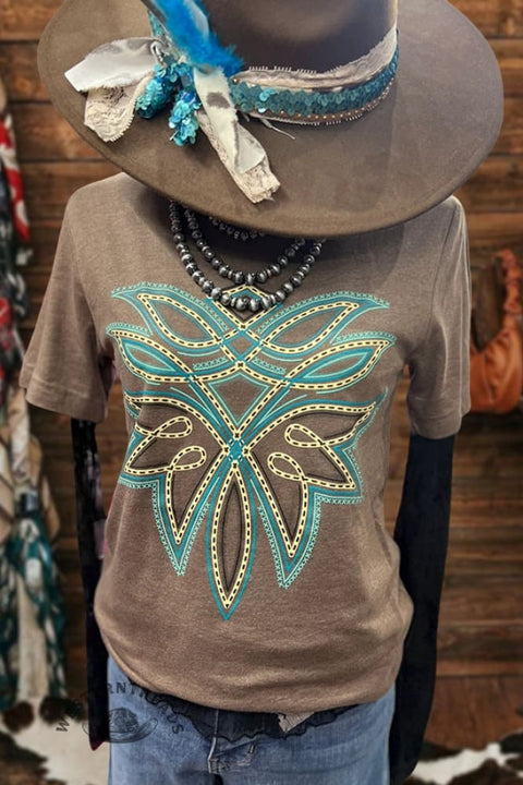 Contrast Boot Stitch T-Shirt