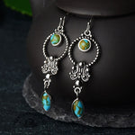 [High-quality texture]Inlaid Turquoise Drop Earrings
