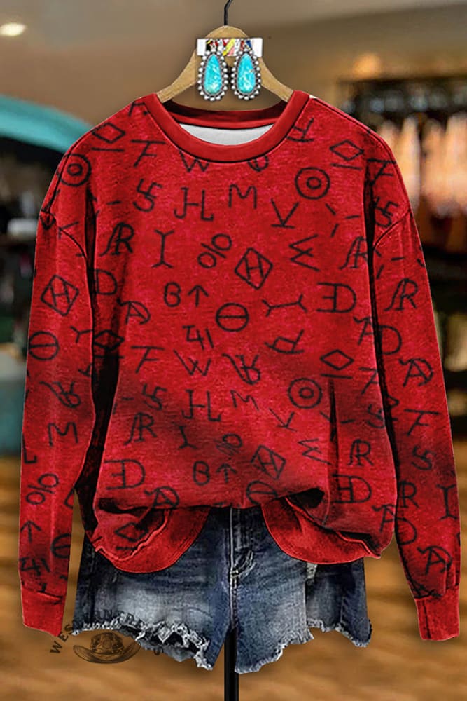 Retro Western Special Pictogram Symbol Sweatshirt