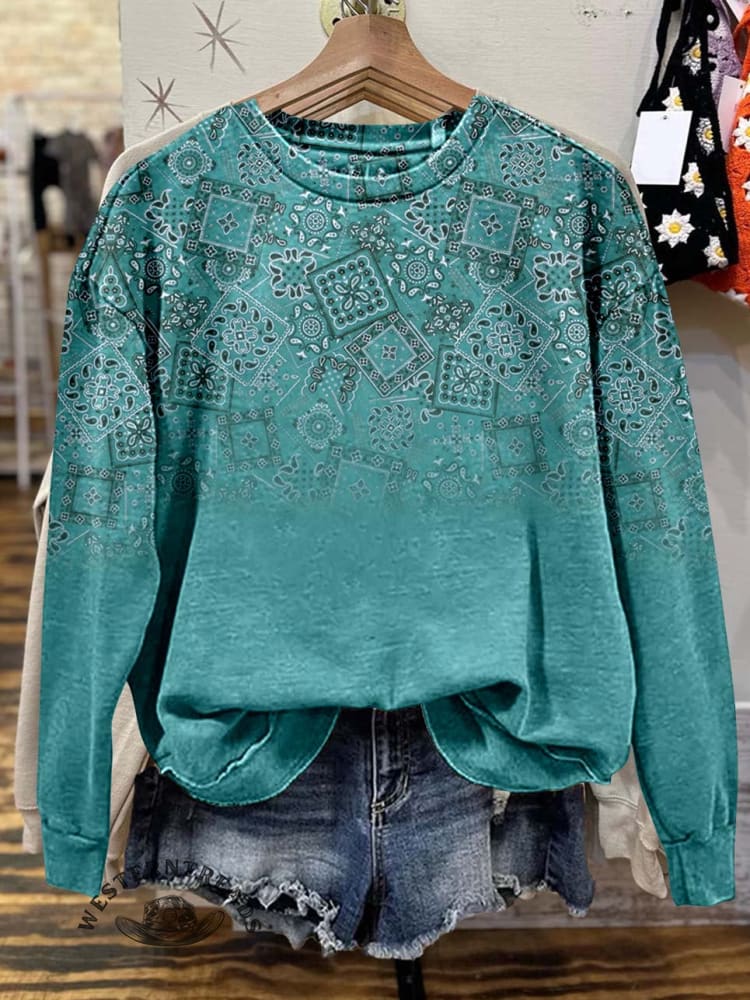 Paisley Casual Sweatshirt