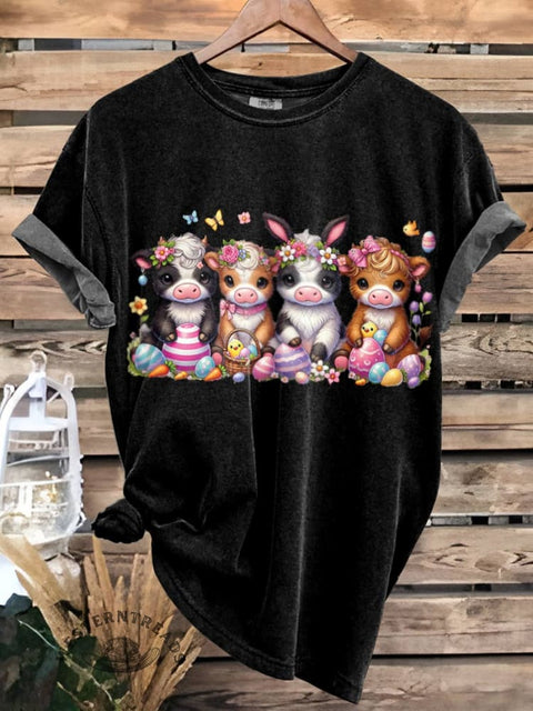 Easter Day Highland Cows T-shirt