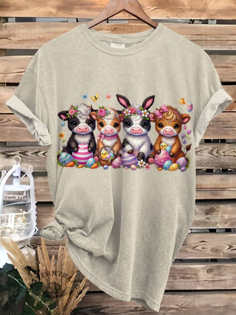 Easter Day Highland Cows T-shirt