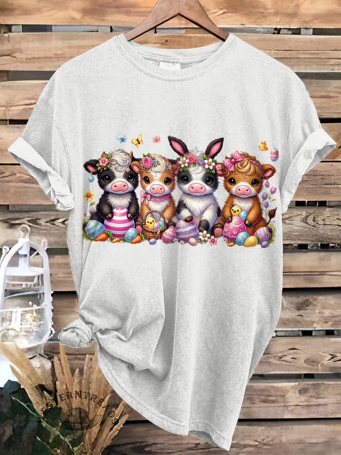 Easter Day Highland Cows T-shirt