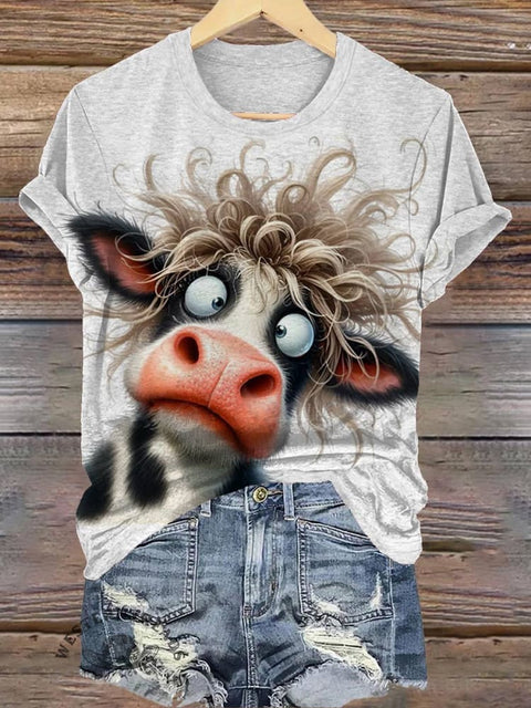 Crazy Cow Print T-shirt