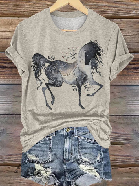 Horse Art Print T-shirt