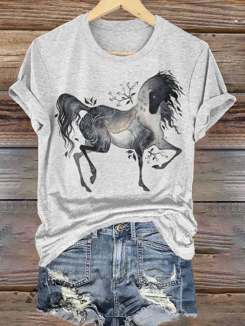 Horse Art Print T-shirt