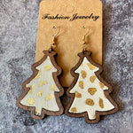 Western Christmas Wooden Earrings