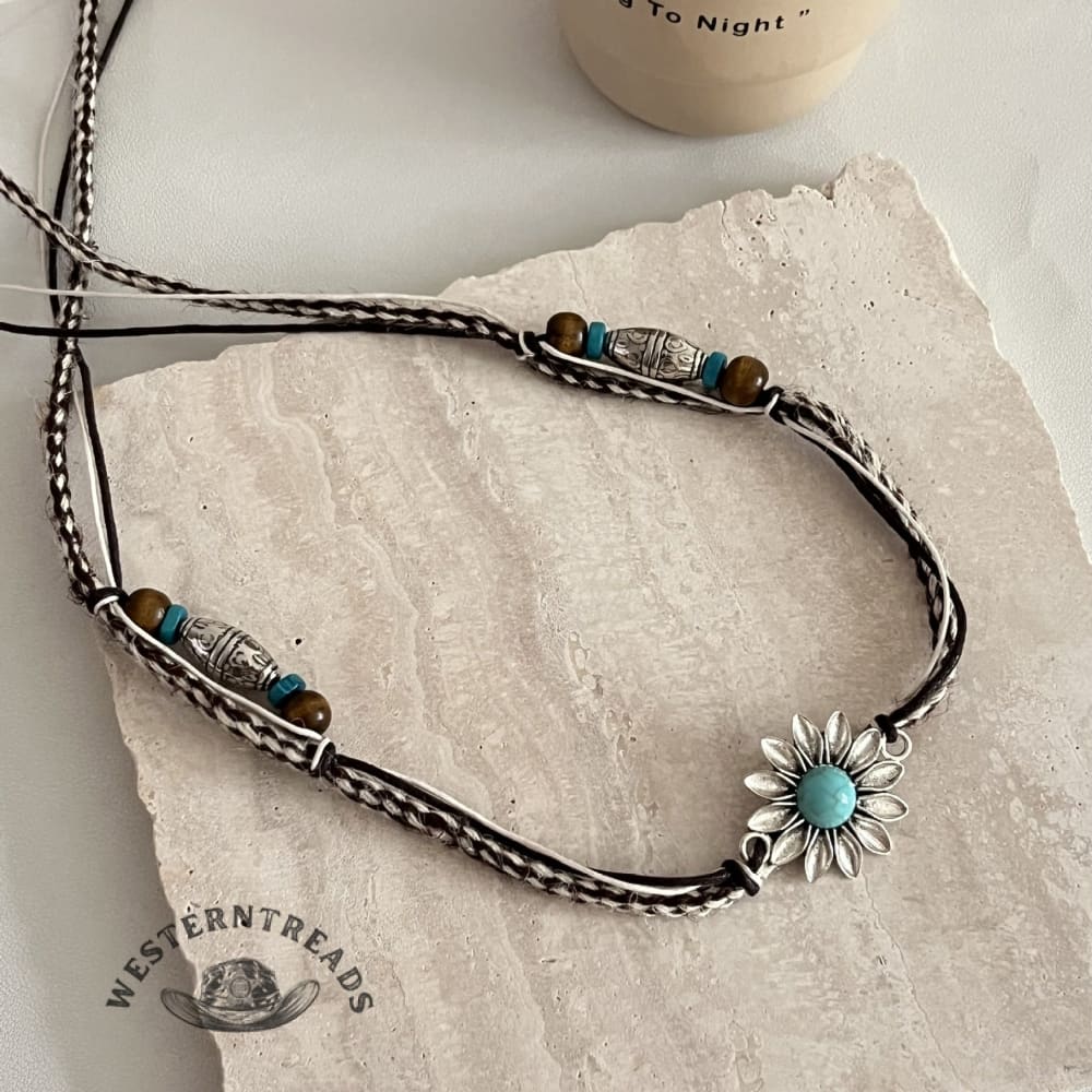 Vintage Sunflower Necklace