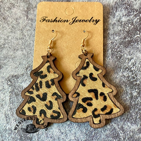 🎁 Western Christmas Wooden Earrings (100% off)