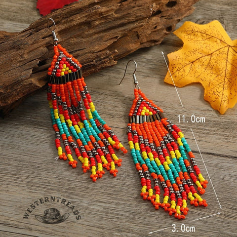 Bohemian Style Long Tassel Earrings