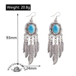 Bohemian Turquoise Tassel Earrings