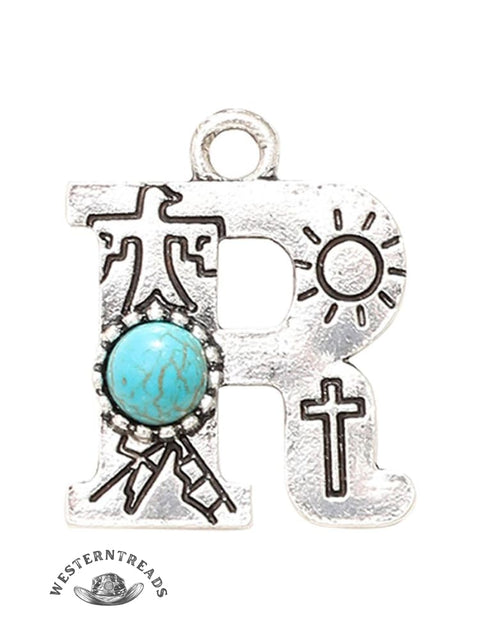 Genuine Turquoise Alphabet Pendant Charms – DIY Jewelry Accessories