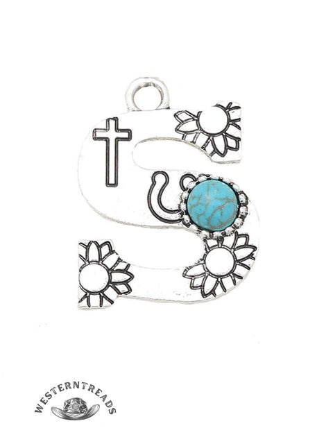 Genuine Turquoise Alphabet Pendant Charms – DIY Jewelry Accessories