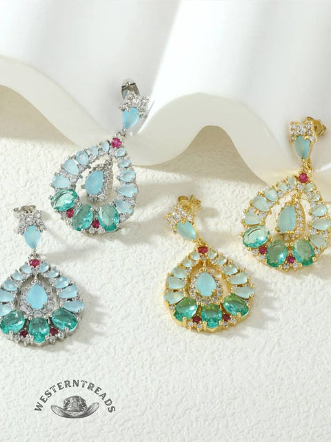 Drop Shaped Stud Earrings