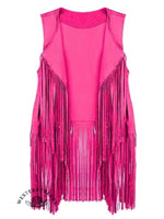 Women's Suede Fringe Vest
