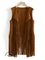 Women's Suede Fringe Vest