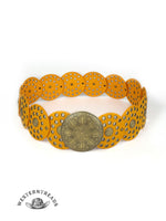 Round Hollow European and American Retro Cowboy Western Belt Round Hollow