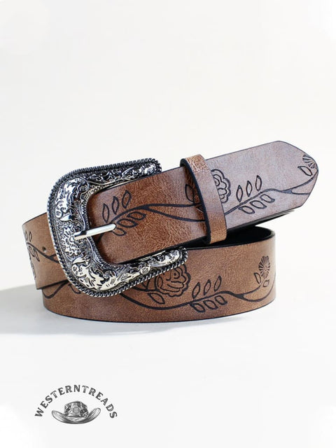 Western-style Belt for Women American Bohemian Retro Style Animal Cow Print Belt