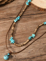 Coconut Shell Turquoise Necklace Set