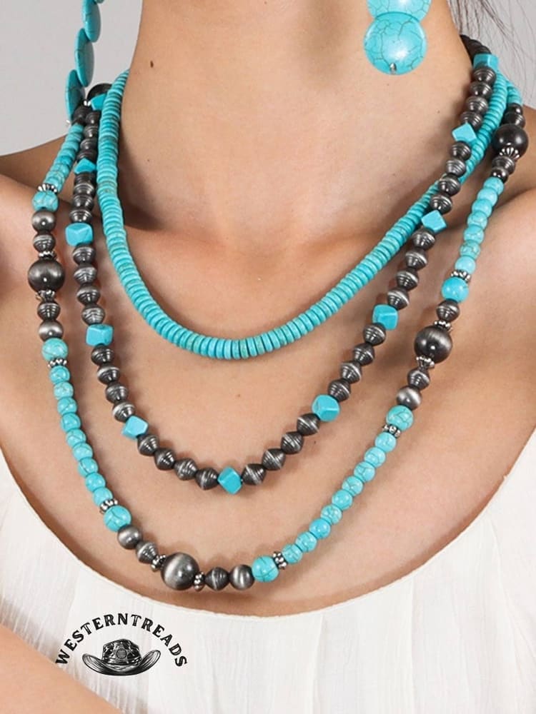 Very popular ✨Vintage Turquoise Layered Necklace