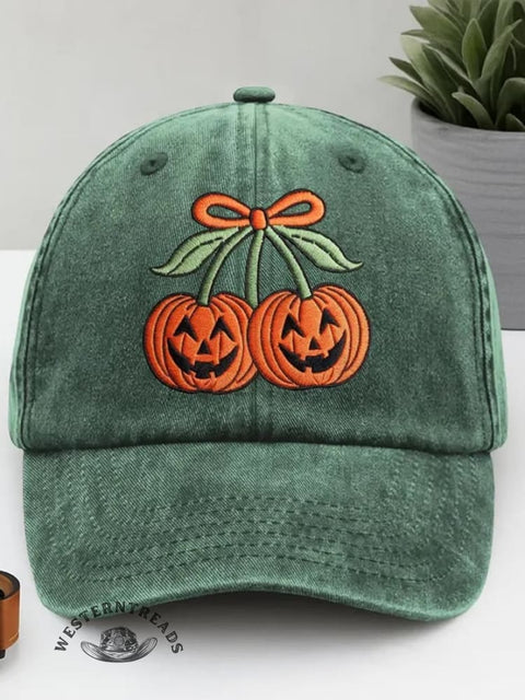 Unisex Pumpkin Print Baseball Cap